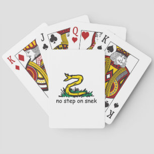 Geen stap op snek memes Gadsden parodie SnekRight Pokerkaarten