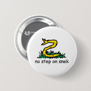 Geen stap op snek memes Gadsden parodie SnekRight Ronde Button 5,7 Cm