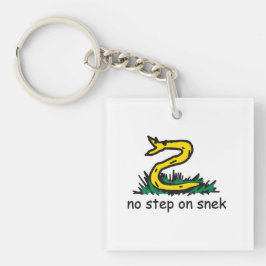 Geen stap op snek memes Gadsden parodie SnekRight Sleutelhanger