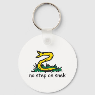 Geen stap op snek memes Gadsden parodie SnekRight Sleutelhanger