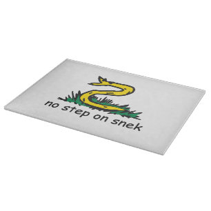 Geen stap op snek memes Gadsden parodie SnekRight Snijplank