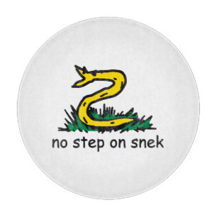 Geen stap op snek memes Gadsden parodie SnekRight Snijplank