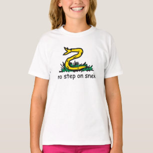 Geen stap op snek memes Gadsden parodie SnekRight T-shirt
