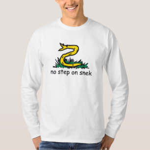 Geen stap op snek memes Gadsden parodie SnekRight T-shirt