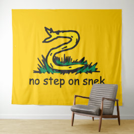 Geen stap op snek memes Gadsden parodie SnekRight Wandkleed