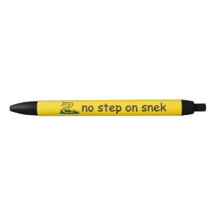 Geen stap op snek memes Gadsden SnekRechts geel Zwarte Inkt Pen