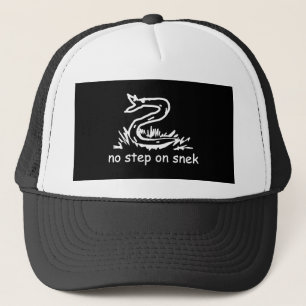Geen stap op snek memes Gadsden SnekRechts zwart Trucker Pet