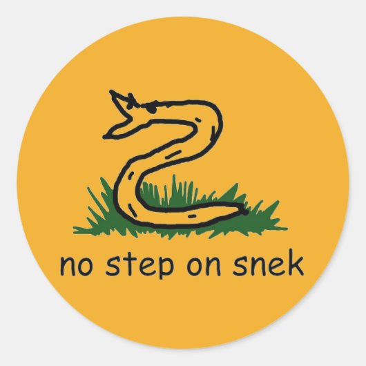 Geen stap op Snek Ronde Sticker (Voorkant)