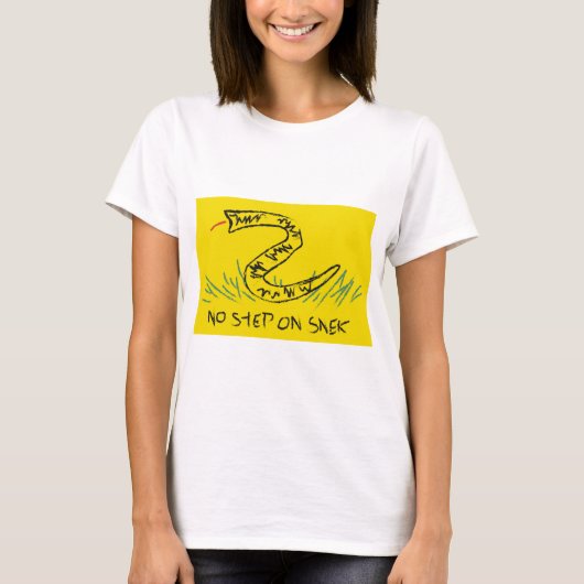 Geen stap op weg naar de vlag van Snek Gadsden T-shirt (Voorkant)