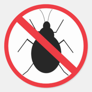Geen stekker ronde sticker