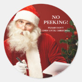 Geen stekkers voor de kerstbeker ronde sticker (Voorkant)