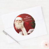 Geen stekkers voor de kerstbeker ronde sticker (Envelop)