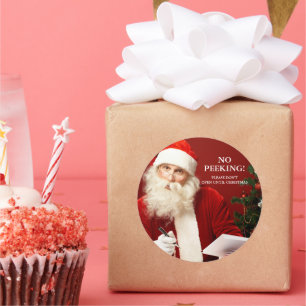 Geen stekkers voor de kerstbeker ronde sticker