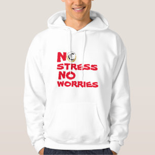 GEEN STERK ZORGT NIET VOOR WIT EN ROOD HOODIE