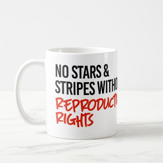 Geen sterren en strepen zonder reproductieve recht koffiemok (Links)