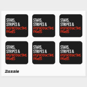 Geen sterren en strepen zonder reproductieve recht vierkante sticker (Vel)