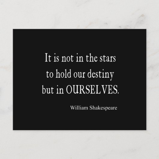 Geen sterretje, maar onze Shakespeare Quote Briefkaart (Voorkant)