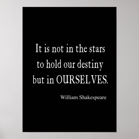 Geen sterretje, maar onze Shakespeare Quote Poster (Voorkant)