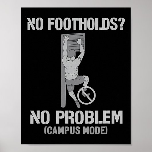 Geen steunpunten Geen probleem Campus Mode Klimont Poster (Voorkant)