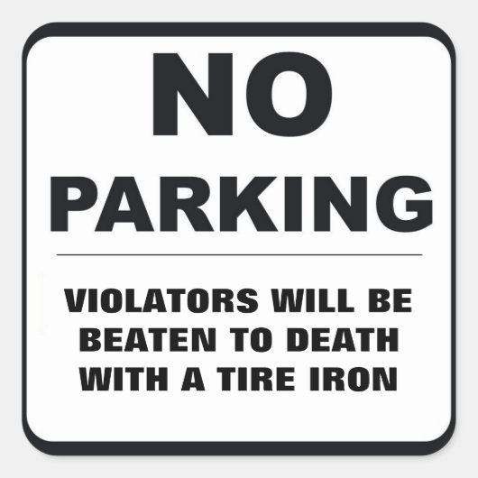 Geen Sticker parkeren (Voorkant)