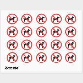 Geen Stickers voor honden (Vel)