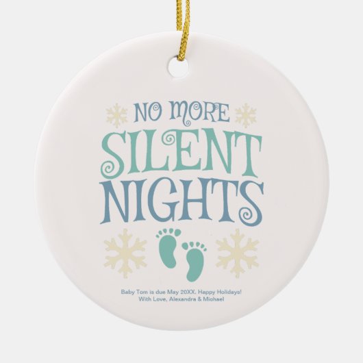 Geen stille kerstbevruchting meer keramisch ornament (Voorkant)