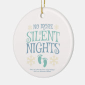 Geen stille kerstbevruchting meer keramisch ornament (Links)