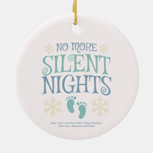 Geen stille kerstbevruchting meer keramisch ornament (Achterkant)