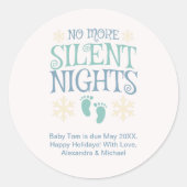 Geen stille kerstbevruchting meer ronde sticker (Voorkant)