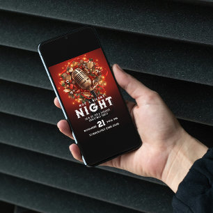 Geen stille nacht karaoke kerstfeest microfoon kaart