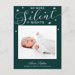 Geen Stille Nachten Meer Kerst Baby Aankondiging