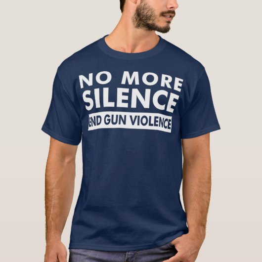 Geen stilte meer Beëindigen Pistool AntiGun T-shirt (Voorkant)
