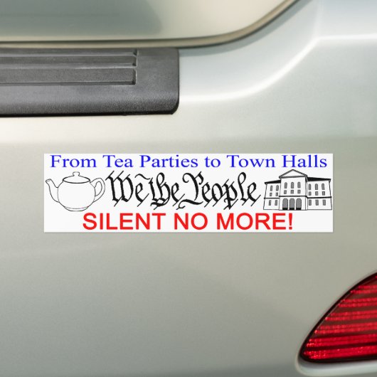 Geen stilte meer! Bumpersticker (Op auto)