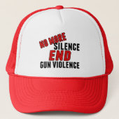 Geen stilte meer Pistool geweld vrouwen Trucker Pet (Voorkant)