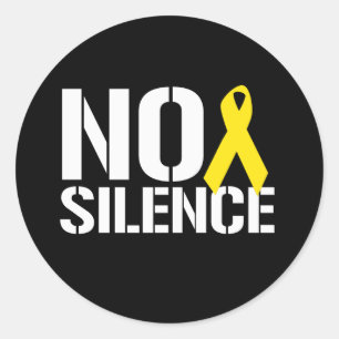 GEEN STILTE RONDE STICKER