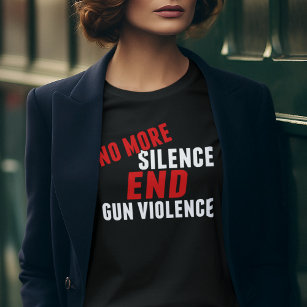 Geen stilzwijgen einde Pistool geweld hervorming V T-shirt