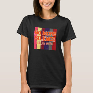 Geen stilzwijgen meer Pistool geweld bewustmaking T-shirt