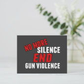 Geen stilzwijgend Pistool meer geweld Briefkaart (Staand voorkant)