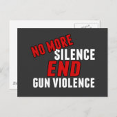 Geen stilzwijgend Pistool meer geweld Briefkaart (Voorkant / Achterkant)
