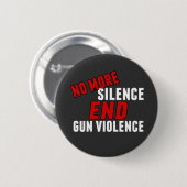 Geen stilzwijgend Pistool meer geweld Ronde Button 5,7 Cm (Voorkant /achterkant)