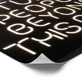 Geen stoute mensen boven dit punt grappige neonbor poster (Hoek)