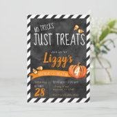 Geen Streken Alleen Snoep Snoep Halloween Verjaard Kaart (Staand voorkant)