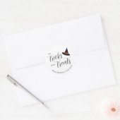 Geen Streken alleen Snoepjes Gelukkig Halloween Ronde Sticker (Envelop)