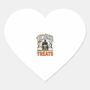 Geen Streken Alleen Snoepjes Halloween Hond Geest  Hart Sticker