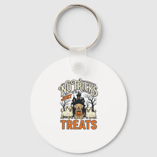 Geen Streken Alleen Snoepjes Halloween Hond Geest Sleutelhanger