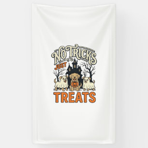 Geen Streken Alleen Snoepjes Halloween Hond Geest Spandoek