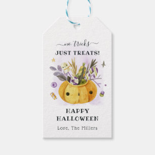 Geen Streken Alleen Snoepjes Jack-o'-lantern Hal Cadeaulabel