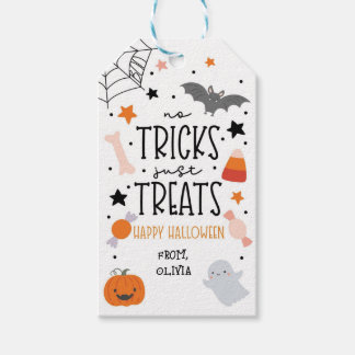 Geen Streken Alleen Snoepjes Kinderen Halloween Cadeaulabel