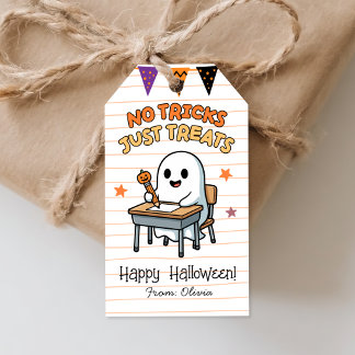 Geen Streken Alleen Snoepjes, Mooie Halloween Fees Cadeaulabel