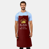 GEEN STRESS CHEF | Aangepaste Logo toevoegen | BOU Schort (Gedragen)